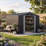 Gardebruk GARDEBRUK® XXL Metall Gerätehaus 5m2 mit Fundament anthrazit