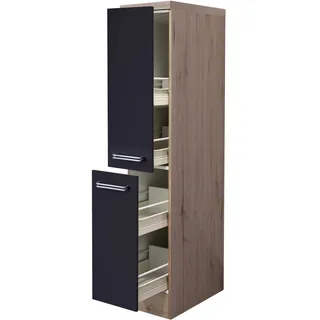 Flex-Well Demi-Apothekerschrank Lara 30 cm Anthrazit-San Remo Eiche