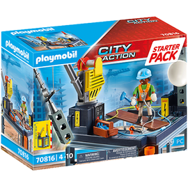 Playmobil City Action Starter Pack Baustelle mit Seilwinde 70816