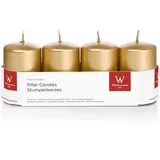 Wiedemann Alpedia Adventsstumpenkerze 80 x 50 mm gold 4 St.