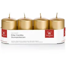 Wiedemann Alpedia Adventsstumpenkerze 80 x 50 mm gold 4 St.