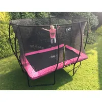 Exit Silhouette Trampolin mit Sicherheitsnetz-214 x 305 cm-rosa