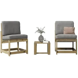 vidaXL Garten-Lounge-Set 3-tlg. braun