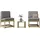 vidaXL Garten-Lounge-Set 3-tlg. braun