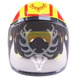 PROTOS® Forsthelm / Schutzhelm KOX Edition mit Gehörschutz und Visier Integral Forest Neon Gelb/Rot OneSize