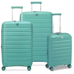 Roncato B-Flying Move 4 Rollen Kofferset 3-teilig mit Dehnfalte  grün