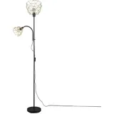 RL Deckenfluter Industrial Stehlampe schwarz gold Leselampe flexibel, H 180 cm