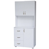 HTI-Living Hochschrank Küchenschrank Weiß Blanca (Stück, 1x Schrank Blanca, ohne Dekoration) Küchenbuffet Hochschrank weiß