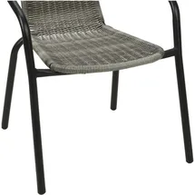 Mojawo Stapelstuhl 52 x 52 x 78 cm grau/schwarz