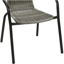 Mojawo Stapelstuhl 52 x 52 x 78 cm grau/schwarz