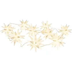 Lichterkette Gartendeko Außenlampe Sterne weiß Weihnachten Advent Deko IP44 LED