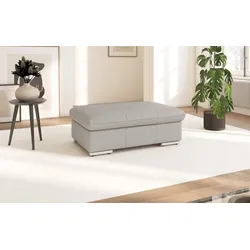Polsterhocker SIT & MORE "Valantine", grau (light grau), B:102cm H:43cm T:68cm, Hocker, individuell zum Kombinieren