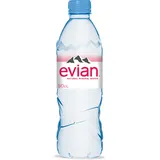 Evian Naturel Mineralwasser (24 x 0,5 Liter PET-Flaschen)