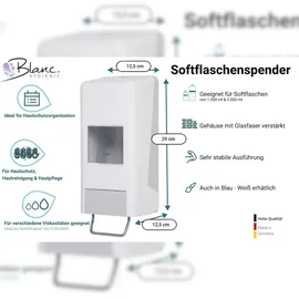 Blanc HYGIENIC Softflaschenspender 2.000 ml + 2x 2L-Vakuumflaschen Handreinigungspaste viskose, Titan Basis pH-neutral