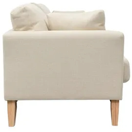 miliboo 47520 Sofa mit beigem abnehmbarem Bezug und Holzfüßen Oslo