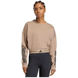 adidas Hyperglam Sweatshirt 3 Streifen Chalky Brown L