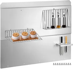 Vevor Küche Spritzschutz Küchenrückwand Viele Sicherheitsedelstahl 1,2 Mm