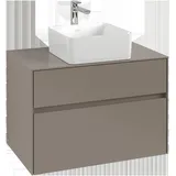 Villeroy & Boch Waschbeckenunterschrank Collaro 2 Auszüge 80 x 55 x 50 cm Wine Red