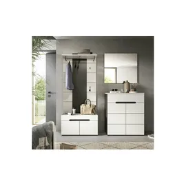 Möbel Kraft Garderobenkombination 3-teilig Canu ¦ grau ¦ Maße (cm): B: 175 H: 190