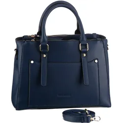 Henkeltasche BRUNO BANANI, Damen, Gr. B/H/T: 33cm x 32cm x 14cm, blau, Lederimitat, Taschen, mit praktischer Einteilung