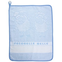 Handtuch PECORELLE Kindergarten Handtuch 40 x 50 cm, Kinderhandtuch aus Frottee 100 % Made in Italy (Hellblau)