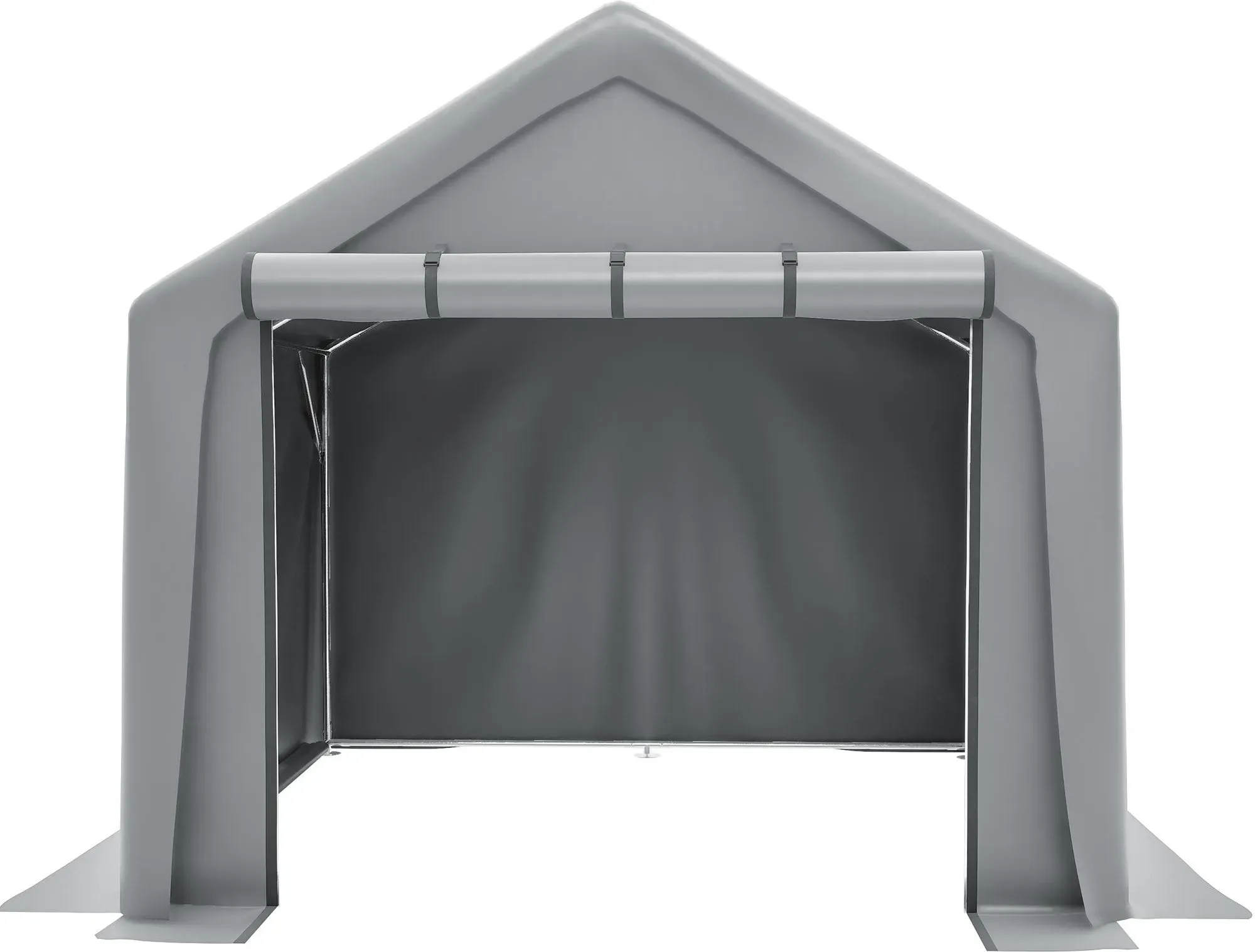 Fahrradgarage mit Rolltor, 244X241X217 cm, Dunkelgrau