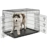 LIONTO Tiertransportbox 106 x 71 x 77 cm Schwarz
