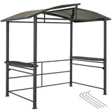 Tectake tectake® Grillpavillon, Asado 2,4x1,5x2,34m 1