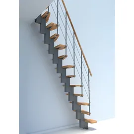 Minka Mittelholmtreppe Quatro 38 - 298 cm Holz Grau
