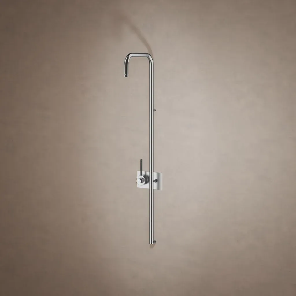 MGS MILANO Contemporary Beauty Outdoor CB436 Thermostat-Dusche mit Standrohr - Edelstahl