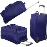 Reisetasche Brooklyn mit 2 Rollen 70 Liter Trolley Tasche 65cm blau