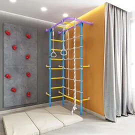 JEFlex Sprossenwand ClimbMaxx M5 blau-lila-gelb - Blau/Gelb