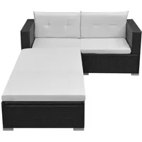 vidaXL Garten-Lounge-Set schwarz 42748