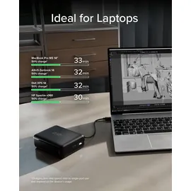 SBS PowerBank 20000mAh, 65W Power Delivery (PD 3.1 PPS), AFC, Powerbank mit LCD-Display, USB-C, tragbares Reiseladegerät, kompaktes Design, Schwarz