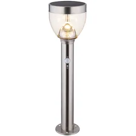 GLOBO Solar Gartenleuchte Bewegungsmelder Wegleuchte Außen Solar Gartenlampen mit Bewegungsmelder, 2 Stufen Erdspieß, 20x LED 0,2 Watt, DxH 15 x 55 cm, 2er Set