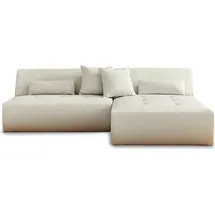 best mobilier Onyx – modulare 4-Sitzer Wohnlandschaft Ecksofa beidseitig montierbar – aus Stoff Beige