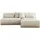 best mobilier Onyx – modulare 4-Sitzer Wohnlandschaft Ecksofa beidseitig montierbar – aus Stoff Beige