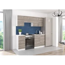 roe furniture Küchenzeile 180 cm Braun/Weiß