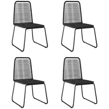 vidaXL Polyrattan Gartenstühle 54 x 59 x 91 cm schwarz 4 St. 313112