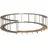vidaXL Whirlpool-Umrandung Holztreppe grau 243 x 55 cm