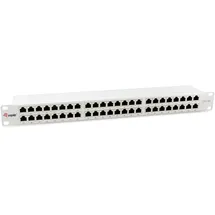 Equip Patchpanel 48-Port Cat6A 19" FTP 1HE hellgrau