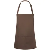 KARLOWSKY Kochschürze, Kurze Latzschürze Basic mit Schnalle und Tasche