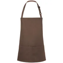 KARLOWSKY Kochschürze, Kurze Latzschürze Basic mit Schnalle und Tasche