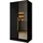 WFL GROUP Drehtürenschrank Mono Lux 102 x 200 x 51 cm Schwarz