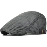 NALITARE Herren Schirmmütze Einstellbar Sommer Kappe Hut Schiebermütze Flatcap (Gray) - 57-60