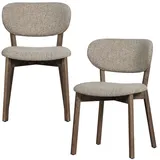 Stuhl-Set Udar 2er-Set Natur/Dunkelbraun