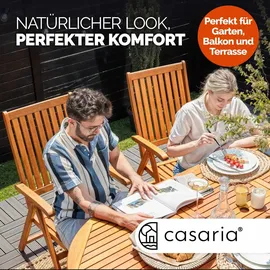 CASARIA Vanamo Gartenstuhl 55 x 70 x 106 cm Braun 2 St.