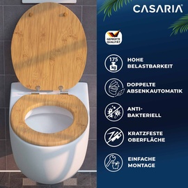 CASARIA Toilettensitz Bambus mit Absenkautomatik MDF