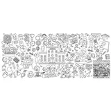 Fesnova Einschulung Papiertischdecke, 76 x 183cm Ausmaltischdecke Schulkind, Schulanfang Ausmal Tischdecke, für Mädchen und Junge, Geschenke Einschulung, Beschäftigung Schulanfang