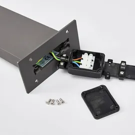 LUCANDE Timm, Sensor, 60 cm, anthrazit, IP54 - schwarz,